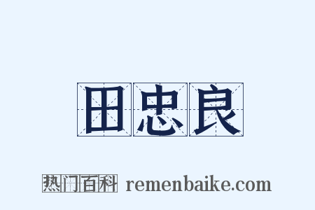 田忠良是什么意思的图片
